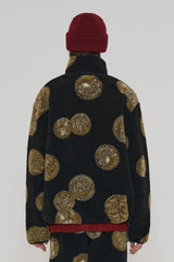COIN JACQUARD FLEECE JACKET / BLACK (6601036988534)