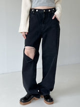 ビジョワイドデニム / no.1108 Black Blue Bijo Wide Denim