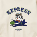 エクスプレスホリデーエアプレインペンギンスウェット / Express Holiday Airplane Penguin Sweatshirt_Ivory
