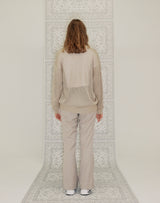 WAFFLE FISHNET CARDIGAN BEIGE (6691444588662)