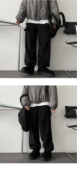 [Fleece] Winds cargo wide banding sweat pants