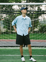 DAKYAM 2023 A/W フットボールパターンサッカールーズクールドライスポーツシャツ