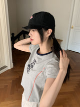 レタリング 半袖 プリント レタリング Tシャツ・カットソー