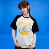 ドッグイズラブラグラン半袖Tシャツ/Dog is love raglan half sleeve tshirts