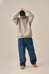 OVERSIZED MINI LOGO HOOD - GRAY