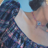 ベイビーピンククリアチョーカー / baby pink clara choker