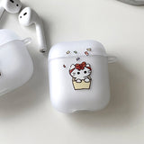 ホワイト - サプライズ サムキャット カップル AirPods Case_マット