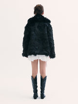 Popo fur jacket BLACK