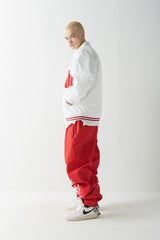 スポーティロゴカラーバーシティジャケット/BSR2223FWJK023 SPORTY LOGO COLLAR VARSITY JACKET WHITE