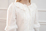 lace shirring blouse (6688673103990)