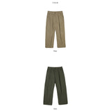 ベーシックコットンピンタックワイドパンツ