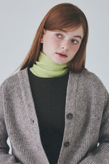 アルパカカーブスリーブカーディガン / Alpaca Curve Sleeve Cardigan [Brown]