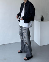 ウォッシングルースフィットクロップシャツ / ECT Washing Loose-Fit Cropped Shirt (4 colors)
