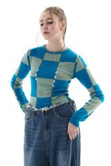 チェックホールニット/CHECK HOLE KNIT