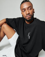 WオーバーサイズTシャツ / W Oversize T-shirts (Black)
