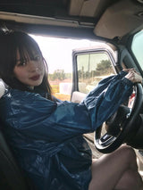 lustrous windbreaker jacket