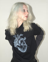 Heart PK layered long sleeve BLACK