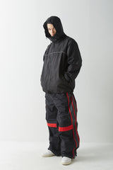 ラウンドラインフーデッドジャケット/BSR2223FWJK045 ROUND LINE HOODED JACKET BLACK