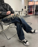 vintage washing denim pants (unisex)
