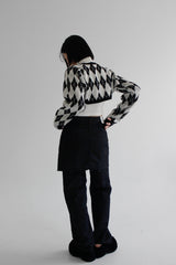 スカートレイヤードデニムパンツ / no.7713 Skirt Layered Denim Pants