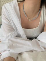ノッティングアクアマリンネックレス / [925silver] Notting aquamarine Necklace