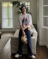 バスケットプリントTシャツ/Basket Print T-shirt (2 color)