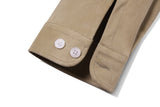 Solid Suede Shirt S95 Beige