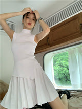 アンフッテッドトップ スカート ツーピース/Unfooted Top Skirt Two Piece