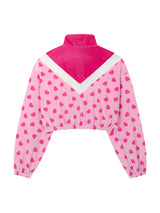 0 3 heart velvet crop top - PINK (6672195977334)