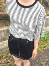 ジッパー＆リベットミニスカート
