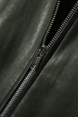 ミニマルライダーソフトレザージャケット/ Minimal Rider soft-Leather Jacket J22 Khaki