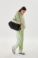 POCKET VINTAGE STITCH POINT DUFFLE BAG [BLACK]