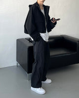 モノクロップフードジャンパー / CR Mono Cropp Hood Jumper (3 colors)