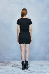 HIDE Lettuce Edge Cardigan Top (Black) (6570973233270)