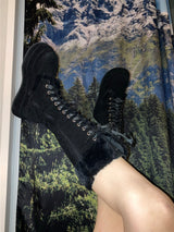 [MADE] Winter Angel Fur Boots (Dark Black)