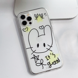 ジャンピングラビットフレンズフォーンハードケース / Jumping Rabbit Friends Phone Hard Case