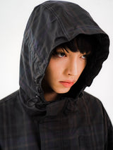ワイドフーディージャケット/BSR2223FWJK050 WIDE HOODED JACKET CHECK