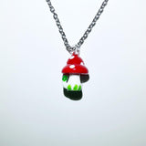 Trippy mushroom necklace