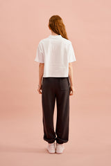 モノチェリークロップ丈ピケ／MONO CHERRY CROP PIQUE [WHITE]