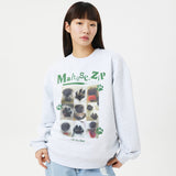 マルチーズクローズアップジップスウェットシャツ / (NO napping) Maltese closeup ZIP sweatshirts