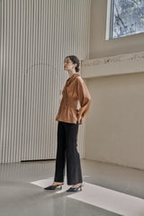 シーモアストリングブラウス/SEYMOUR STRING BLOUSE_BROWN