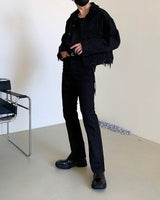 ダメージオーバークロップジャケット/MG601 Damage Over Cropped Jacket