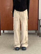 Gento mini pocket string nylon cargo pants