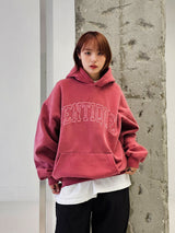 VENTIQUE Pigment Logo embroidery Hoodie 3color