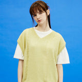 スカシVネックベスト/Skashi v neck vest