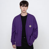 フラワードットエンブロイダードニットカーディガン / Flower dot embroidered knit cardigan