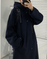 AZロングウールフードコート/AZ Long Wool Hooded Coat (3 colors)