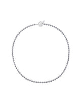 パールトグルネックレス / Pearl Toggle Necklace-BLACK