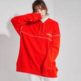 Oversize Front Line Hoodie Red (6600738537590)