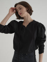 2 way volume blouse - Black (6671160311926)